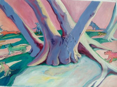 Blue Elysian Dogs by Karen Marcos